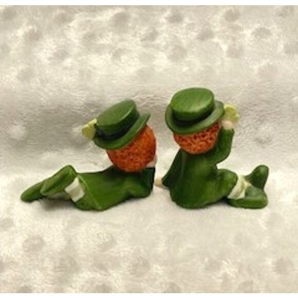 Vintage Lefton Irish St. Patrick's Ceramic Leprechaun Figures-RARE - Picture 2 of 8